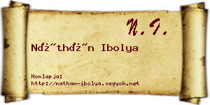 Náthán Ibolya névjegykártya